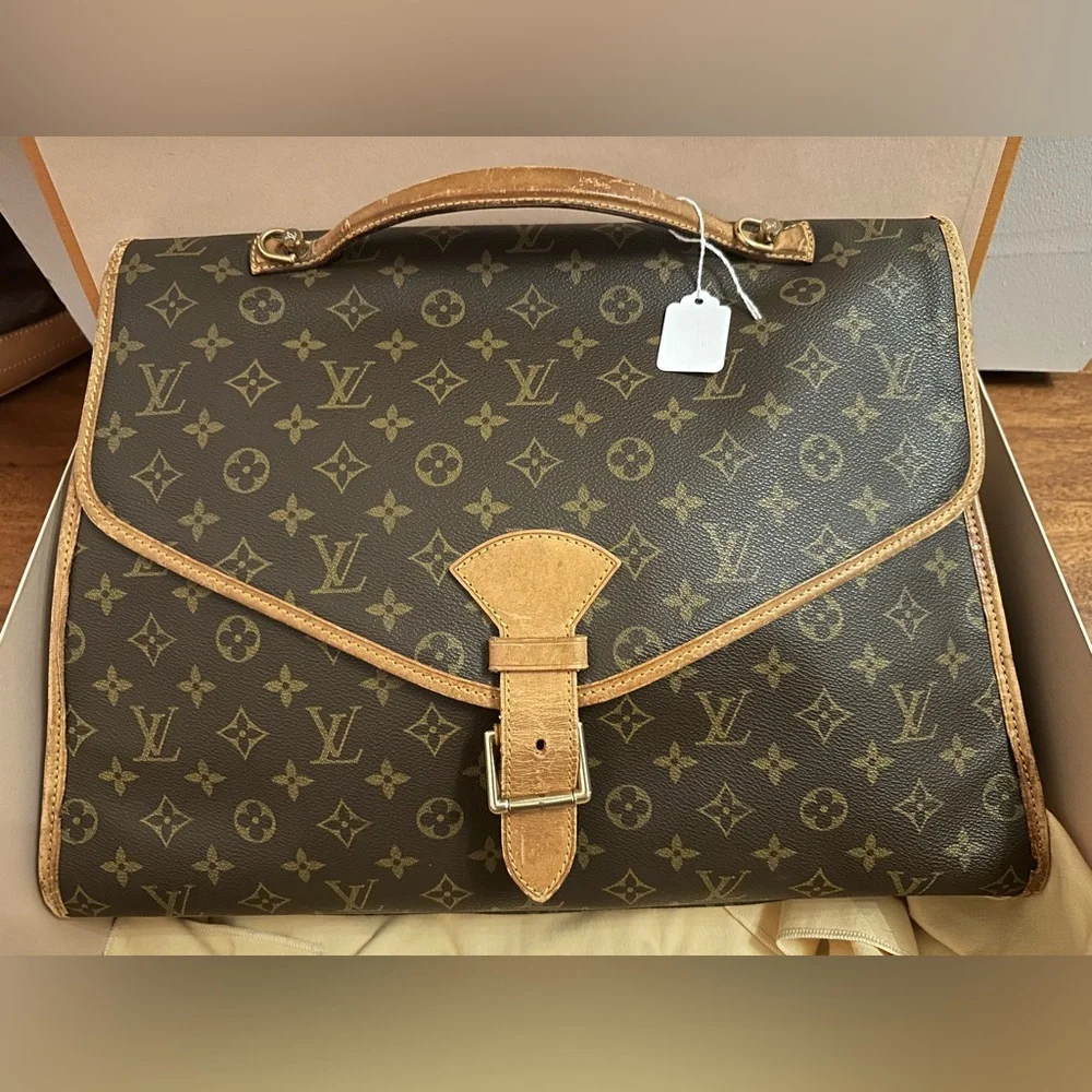 Louis Vuitton Monogram Handbag Bel Air travel Luggage Briefcase LV unisex